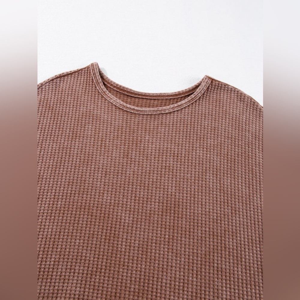 LAST ONE Waffle Fringed Sweater for Women - Picture 7 of 13
